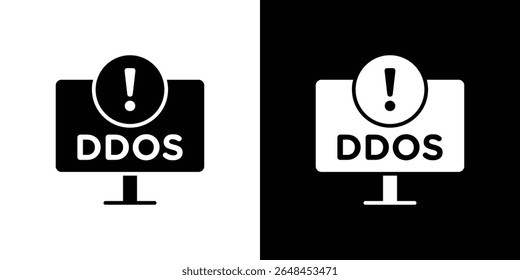 Ddos icon symbol collection. Flat vector stock illustration.
