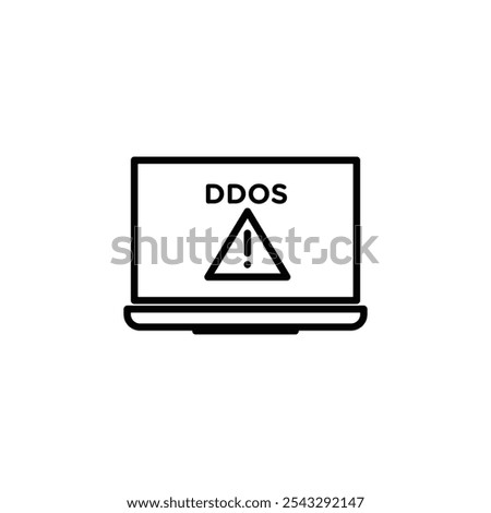 DDOS icon symbol collection on white background.