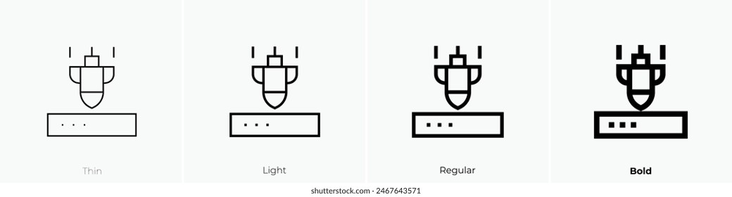 ddos icon. Thin, Light Regular And Bold style design isolated on white background