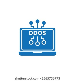 DDOS icon Thin line illustration set