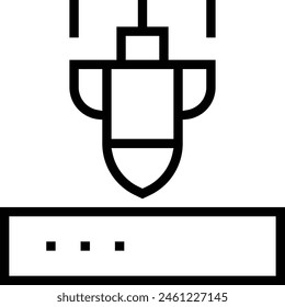 icono ddos. Diseño de estilo lineal delgado aislado sobre fondo blanco