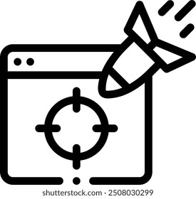 ddos icon. Thin Linear Style Design Isolated On White Background
