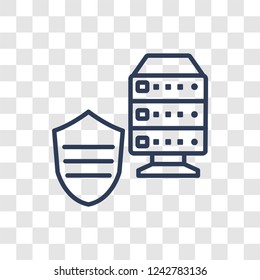 Ddos icon. Trendy linear Ddos logo concept on transparent background from Internet Security and Networking collection