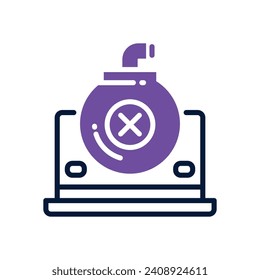 icono ddos. icono de doble tono vectorial para tu sitio web, móvil, presentación y diseño de logotipo.