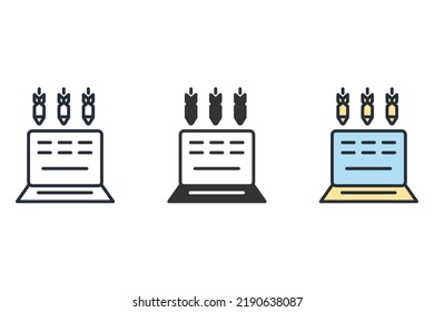 Ddos Icons  Symbol Vector Elements For Infographic Web