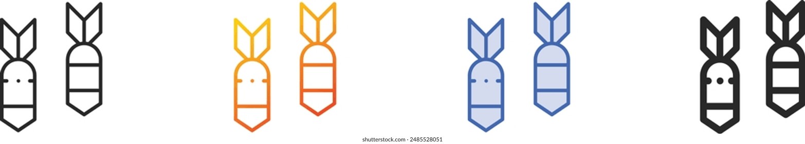 ddos icon.Thin Linear, Gradient, Blue Stroke and bold Style Design Isolated On White Background