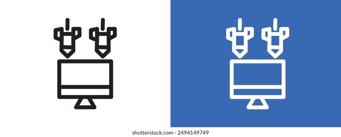 Contorno de Vector de conjunto de signo de logotipo Ddos
