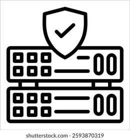Ddos Protection Icon Element For Design