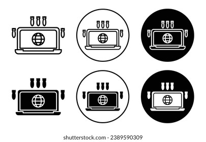 Ddos vector icon illustration set