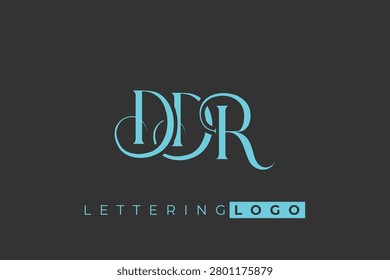 DDR Elegant Monogram Logo Design With Decorative Lettering. Elegant Monogram Logo Design with Decorative Elements and Typography