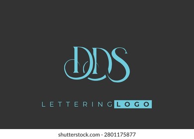 DDS Elegant Monogram Logo Design With Decorative Lettering. Elegant Monogram Logo Design with Decorative Elements and Typography