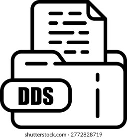 DDS File Illustration vector Icon Design