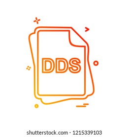 DDS file type icon design vector