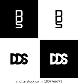 dds letter original monogram logo design