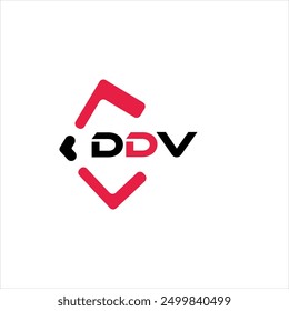 DDV creative minimalist letter logo. DDV unique vector initials alphabet letter logo design
