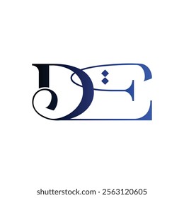 de abstract alphabet font initial simple vector logo design