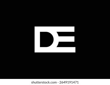 DE, Abstract Letters Logo Monogram