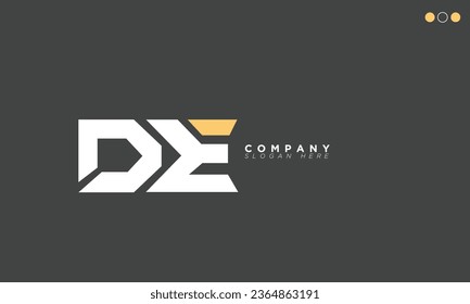 DE Alphabet letters Initials Monogram logo ED, D and E