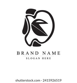 DE art bird dove flying logo, DE Wings design element, initial Letter DE logo Icon, Initial de Logo Template	
