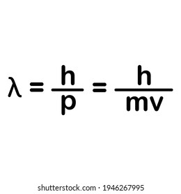 the de broglie relation equation 