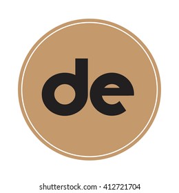 de brown letters ,abstract background logo, design identity in circle, alphabet letter