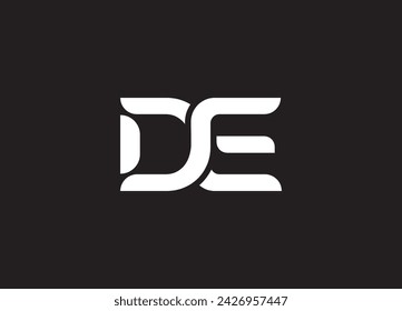 DE circle Shape Letter logo Design 