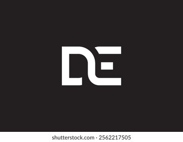 DE creative modern logo design and initial logo
