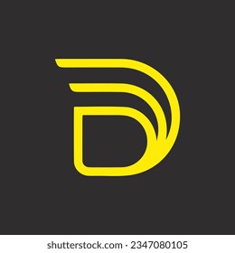 DE creative and modern vector logo design