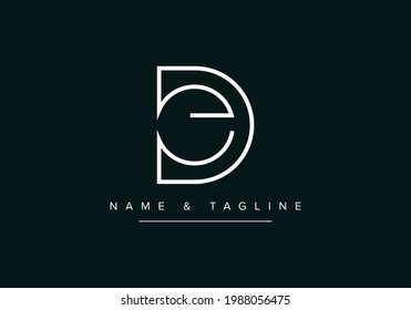 DE or ED Abstract initial monogram letter alphabet logo svg