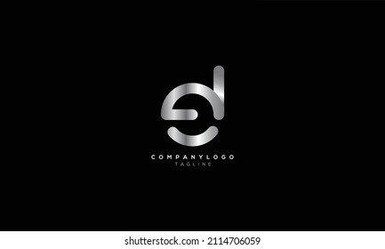 DE ED Abstract initial monogram letter alphabet logo design svg