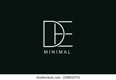 DE or ED Abstract initial monogram letter alphabet logo