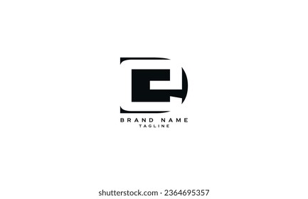 DE, ED, Abstract initial monogram letter alphabet logo design