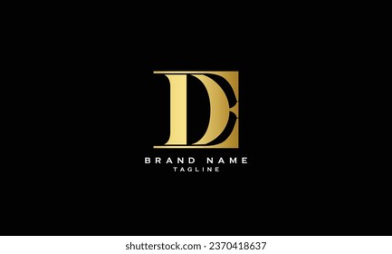 DE, ED, Abstract initial monogram letter alphabet logo design