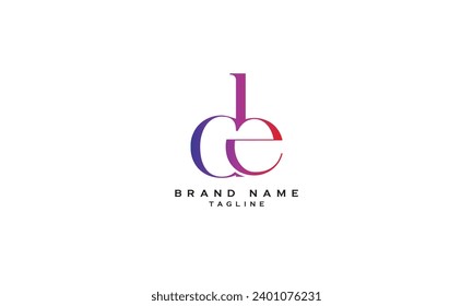 DE, ED, Abstract initial monogram letter alphabet logo design