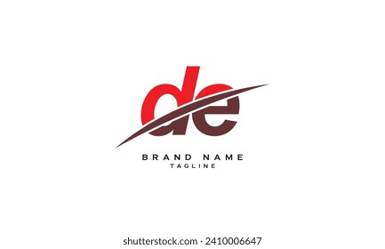 DE, ED, Abstract initial monogram letter alphabet logo design