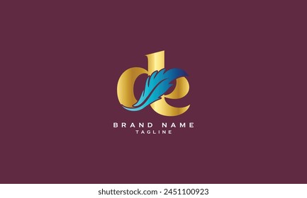 DE, ED, Abstract initial monogram letter alphabet logo design