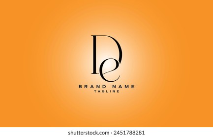 DE, ED, Abstract initial monogram letter alphabet logo design