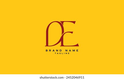 DE, ED, Abstract initial monogram letter alphabet logo design