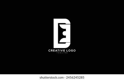 DE ED Abstract initial monogram letter alphabet logo design