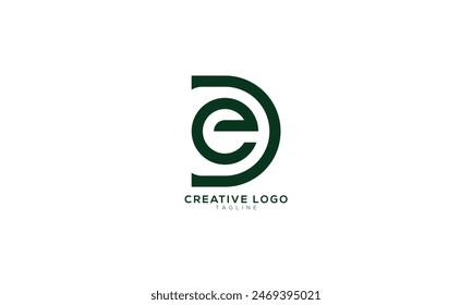 DE ED Abstract initial monogram letter alphabet logo design