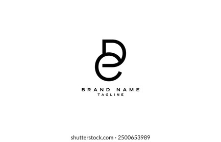 DE, ED, Abstract initial monogram letter alphabet logo design