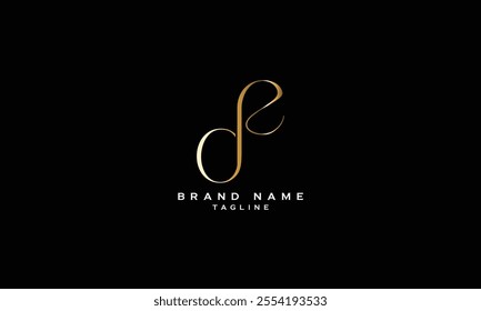 DE, ED, Abstract initial monogram letter alphabet logo design