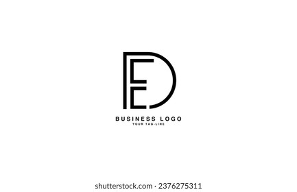 DE, ED, Abstract Logo design