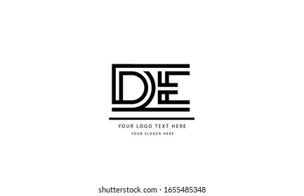 DE ED abstract vector logo monogram template