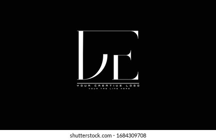 DE ED abstract vector logo monogram template