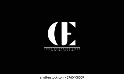 DE ED abstract vector logo monogram template