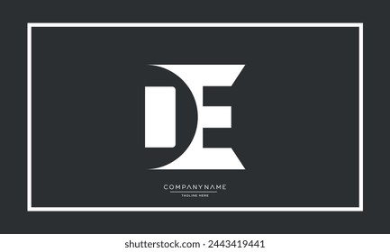 DE or ED Alphabet letters logo monogram