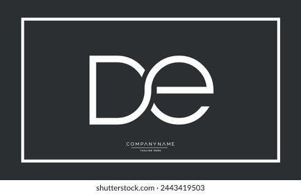 DE or ED Alphabet letters logo monogram