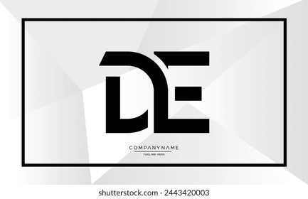 DE or ED Alphabet letters logo monogram