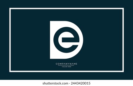 DE or ED Alphabet letters logo monogram